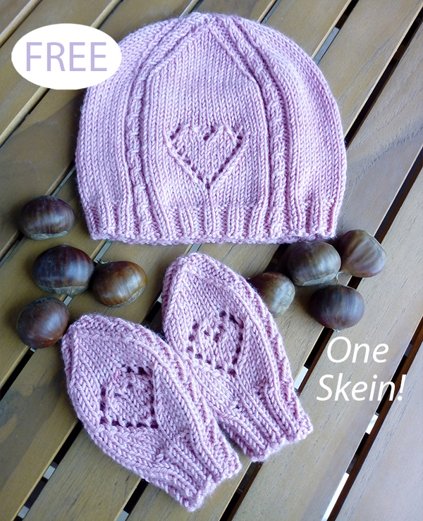 Free Baby Cap and Mittens Knitting Pattern