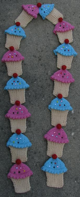 Cupcake Scarf Knitting Pattern