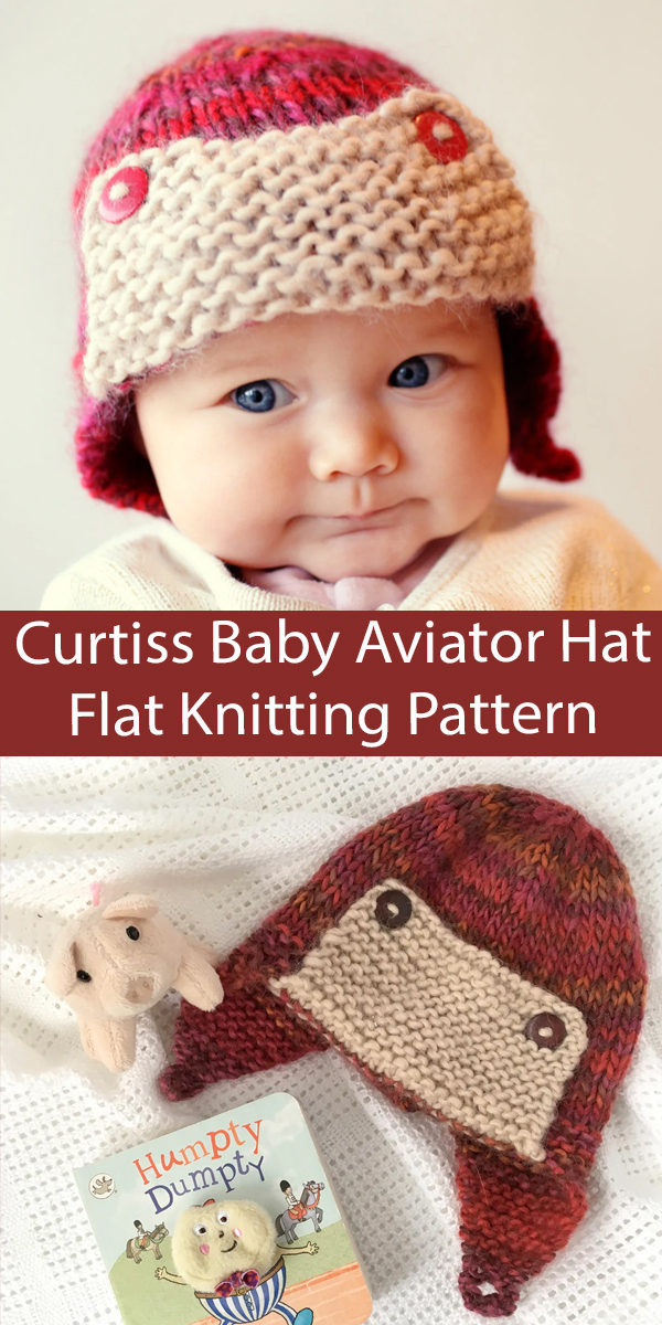 Curtiss Baby Aviator Hat Knitting Pattern 