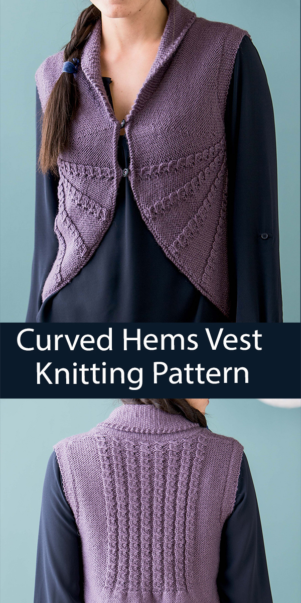 Vest Knitting Pattern Curved Hems Vest