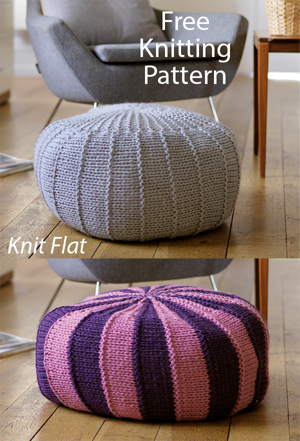 Free Floor Cushion Knitting Pattern