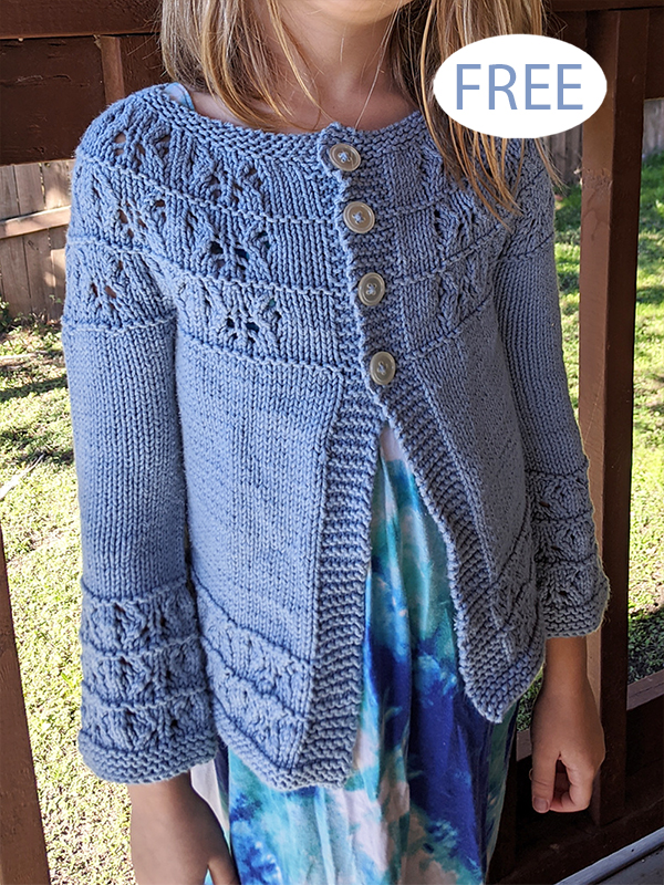 Free Cute as a Button Cardi Knitting Pattern