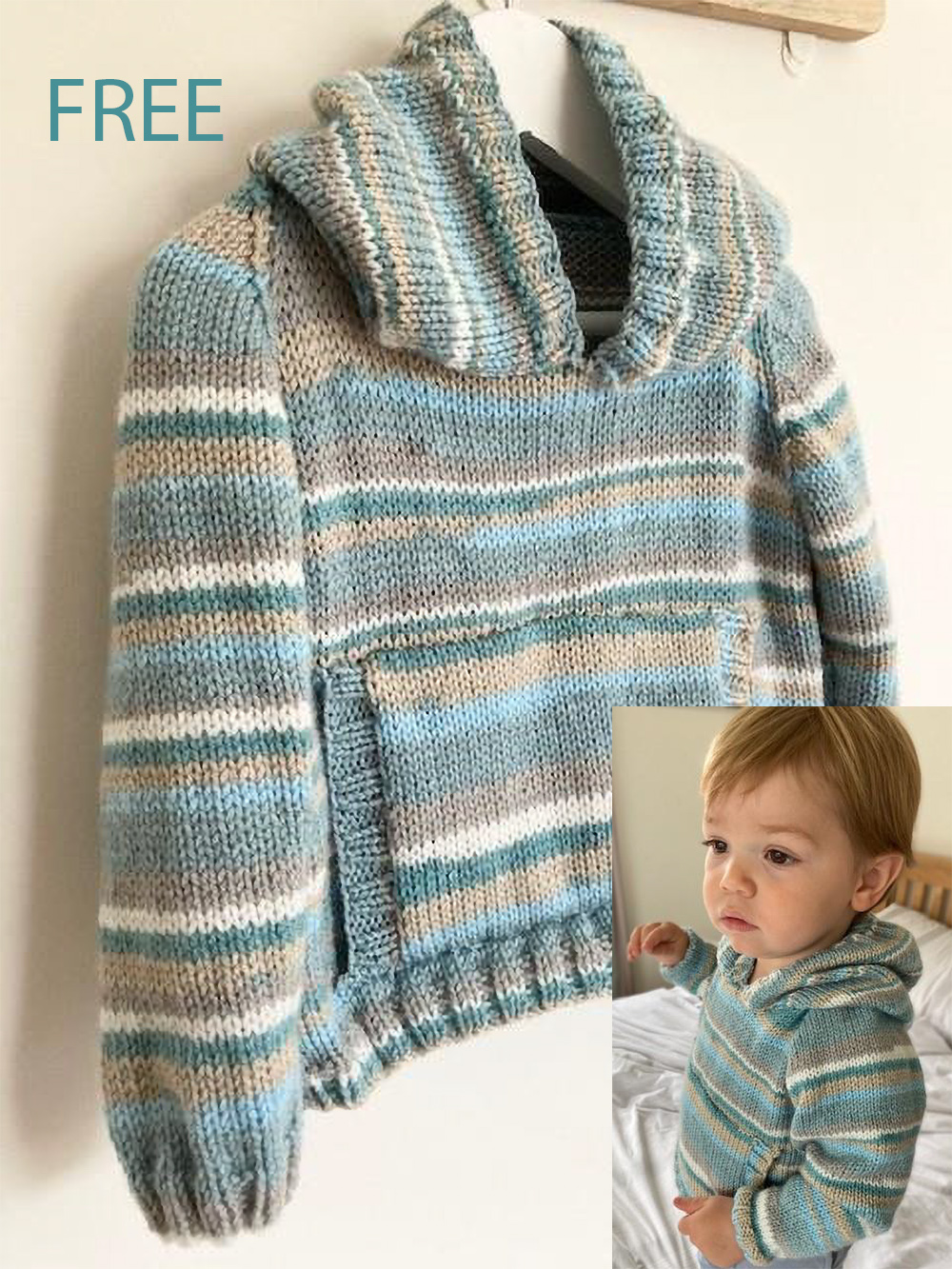 Baby Hooded Sweater CY1353 Knitting Pattern