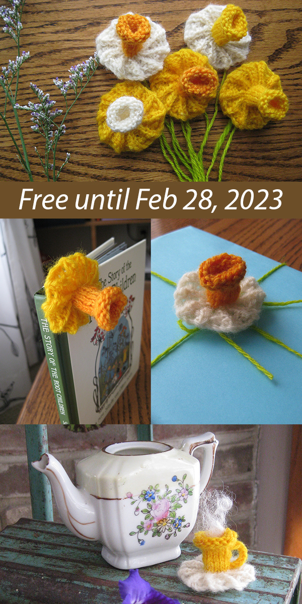 Daffodil Free Knitting Pattern until February 28, 2023