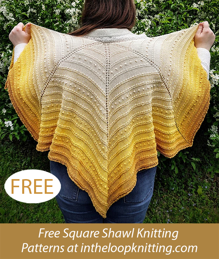 Free Daffodil Spring Shawl Knitting Pattern