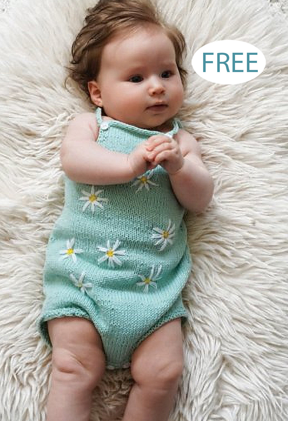 Free Baby Daisy Romper Knitting Pattern