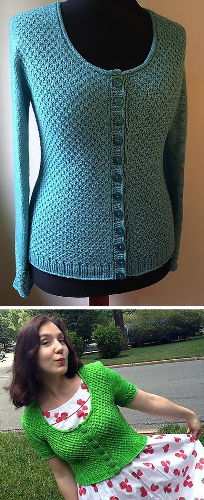 Knitting Pattern for Daisy Stitch Cardigan