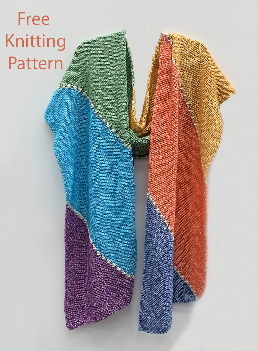 Free Daisy Wrap Colorful Shawl Knitting Pattern