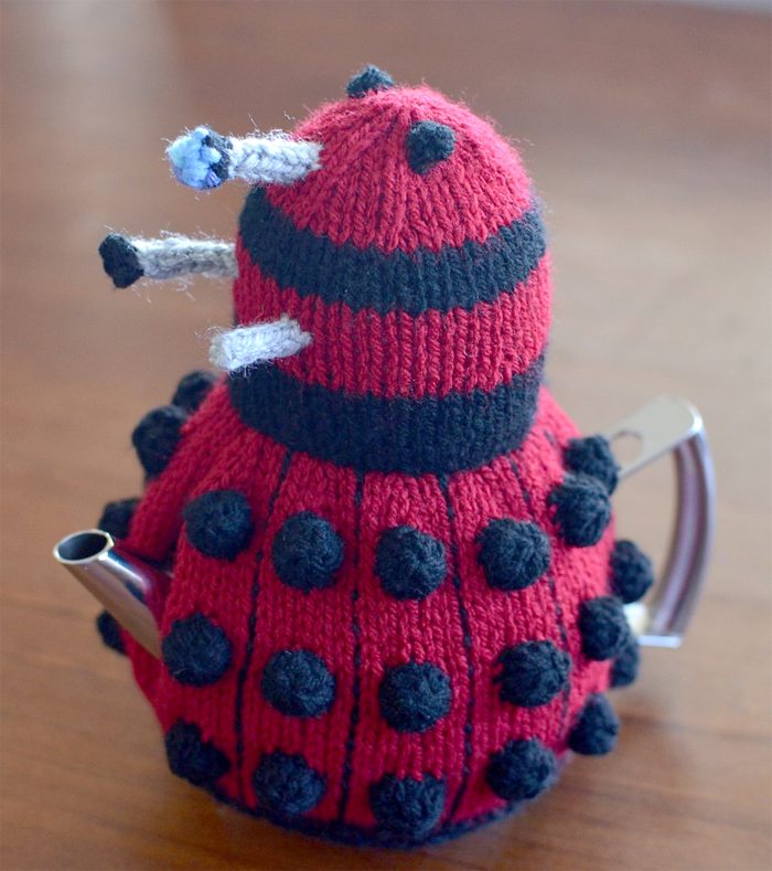 free Knitting Pattern for Dalek Tea Cosy