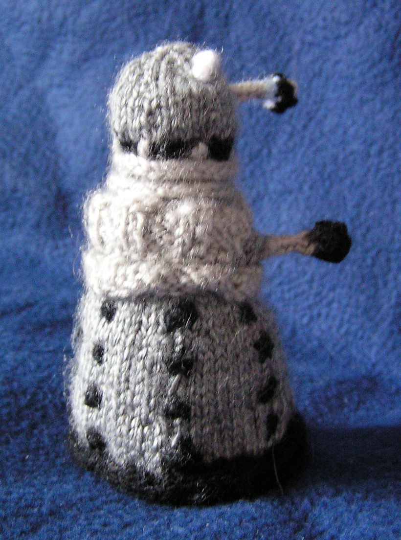 free Knitting Pattern for Dalek Toy