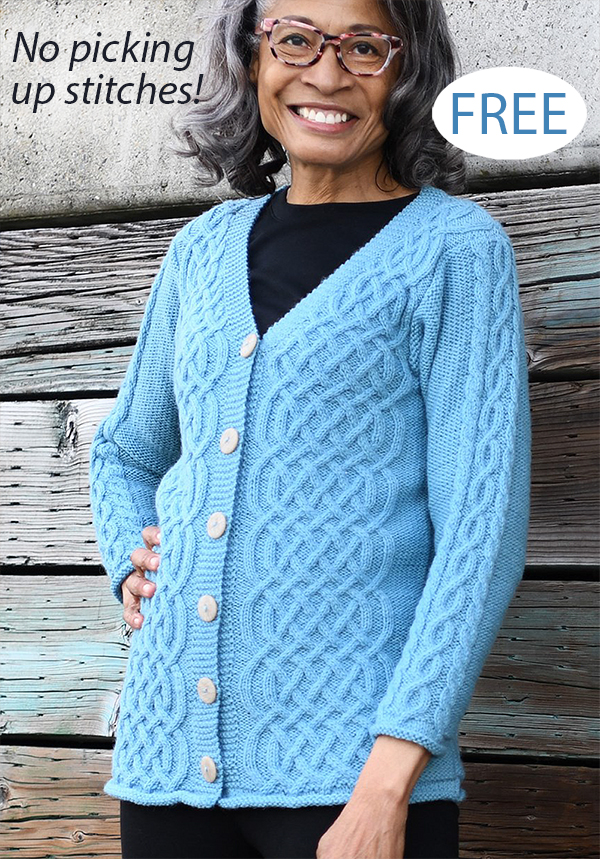 Free Dancing Cables Cardigan Knitting Pattern