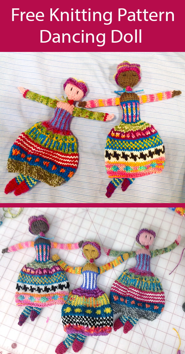 Free Knitting Pattern for Dancing Doll