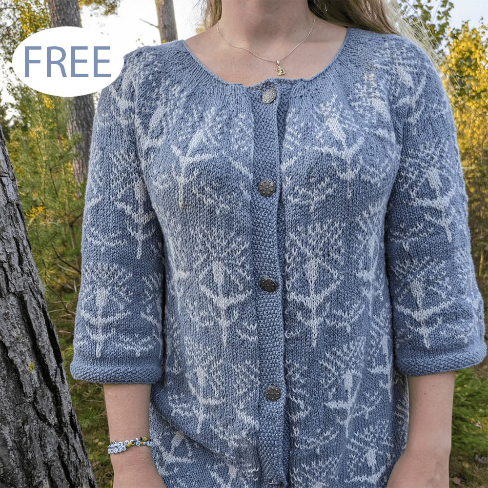 Free Sweater Knitting Pattern Flower Dandelion Cardigan Sweater
