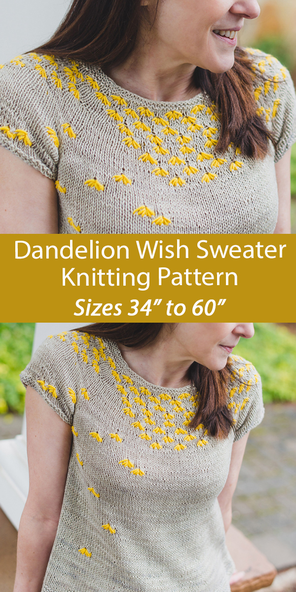 Sweater Knitting Pattern Dandelion Wish Jumper
