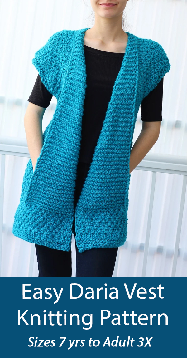 Easy Daria Vest Knitting Pattern