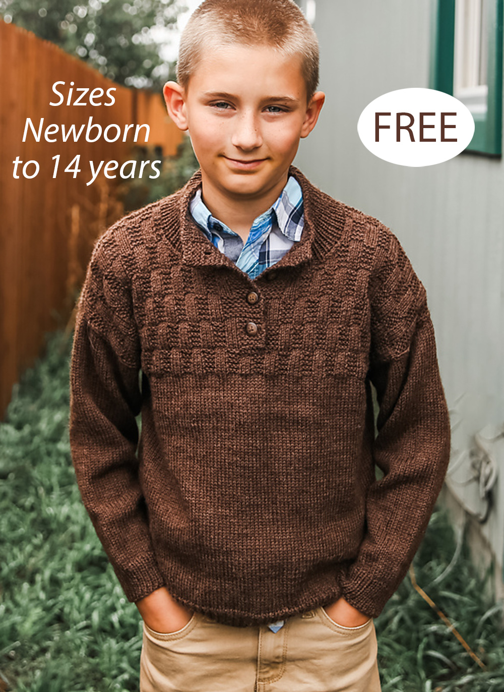 Free Kids Dathan Pullover Sweater Knitting Pattern