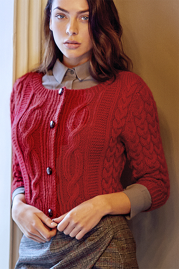 Chunky Cropped Cardigan Free Knitting Pattern