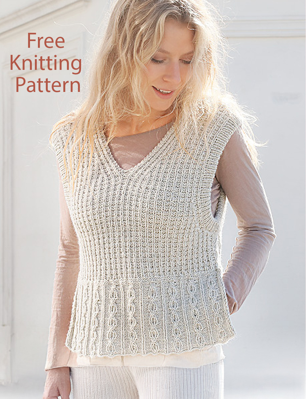 Free Womens Sweater Knitting Pattern Day to Knight Vest
