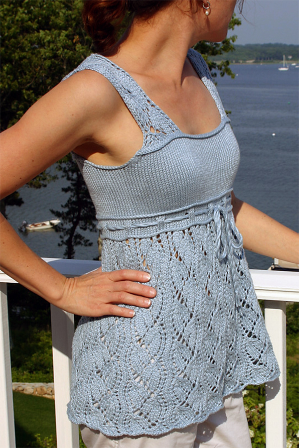 Knitting Pattern for Dayflower Camisole or Dress