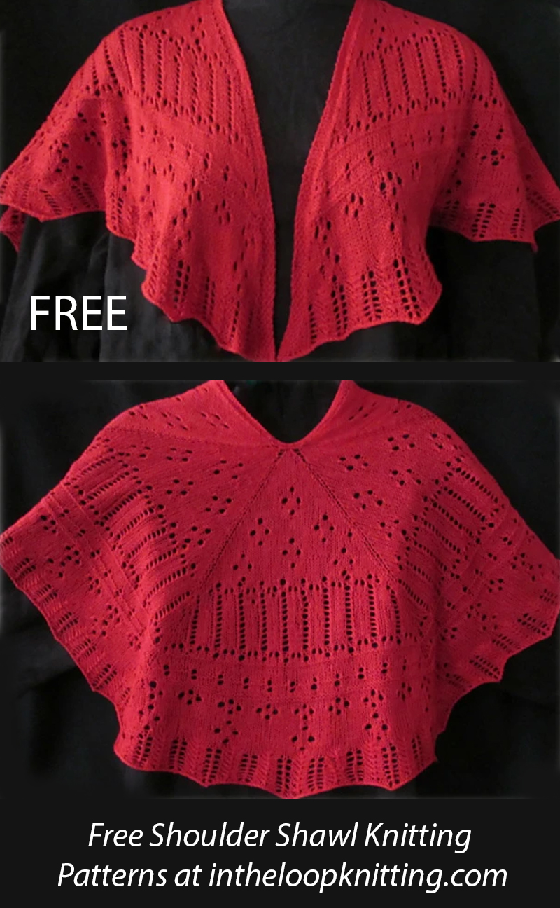 Free Dazzling Dominoes Shoulder Shawl Knitting Pattern