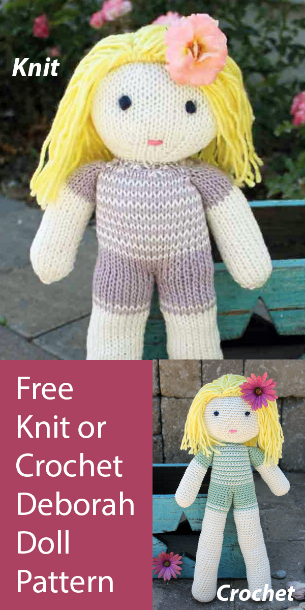 Free Deborah Doll Knitting or Crochet Patterns