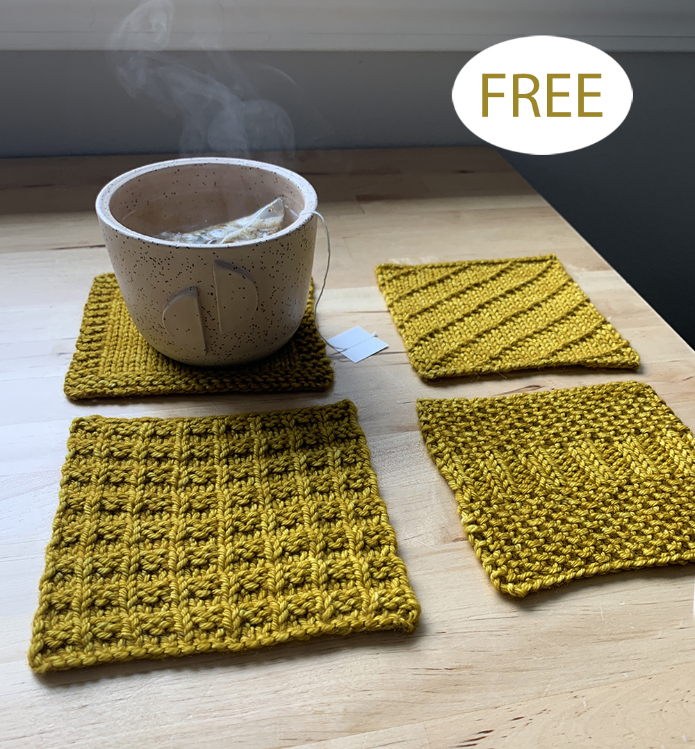 Free Knitting Pattern Deco Mug Rug Coaster
