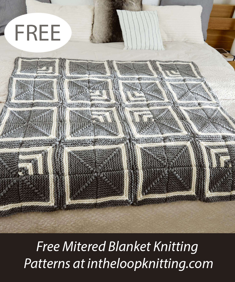 Free Deco Squares Blanket Knitting Pattern