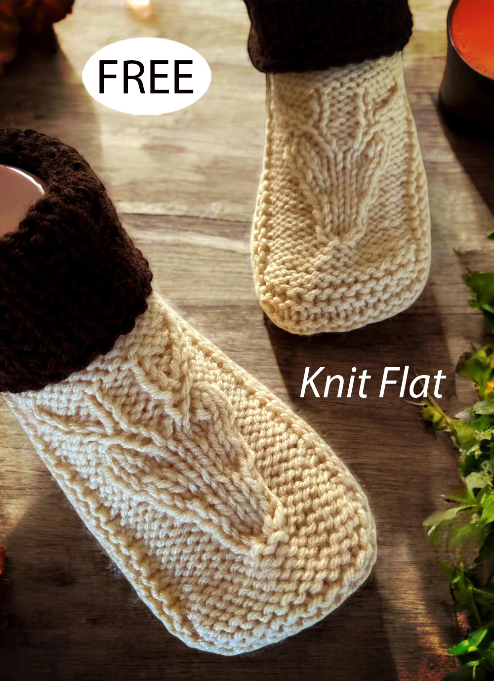 Free Deer Slippers Knitting Pattern