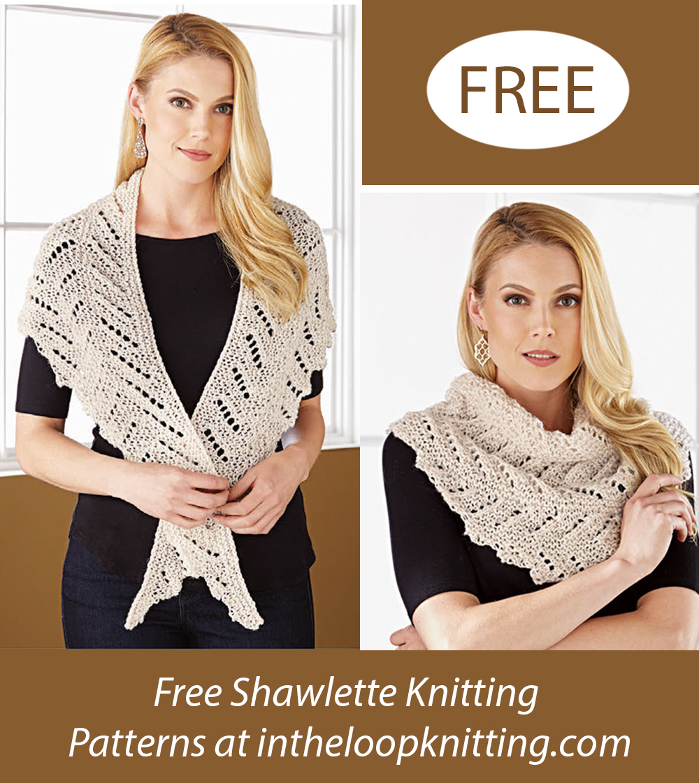 Free Definitely Diagonal Shawlette Knitting Pattern