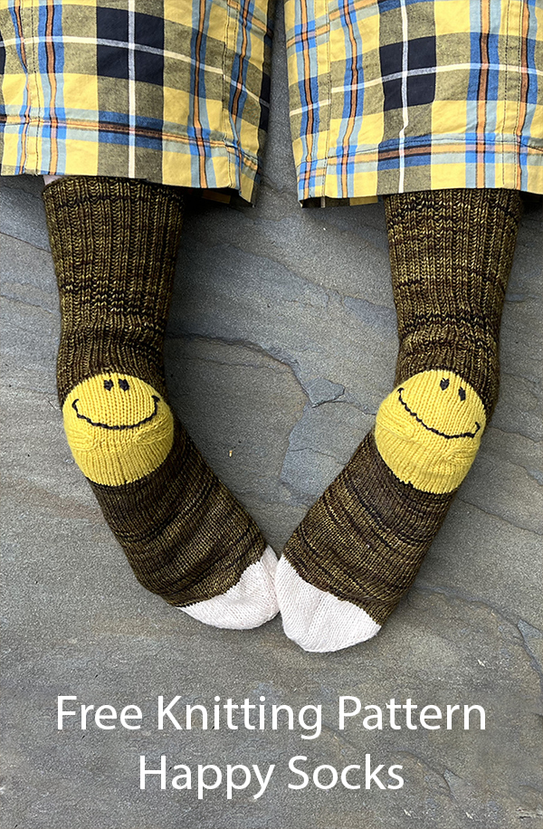 Free Smiley Socks Knitting Pattern Emoji Socks