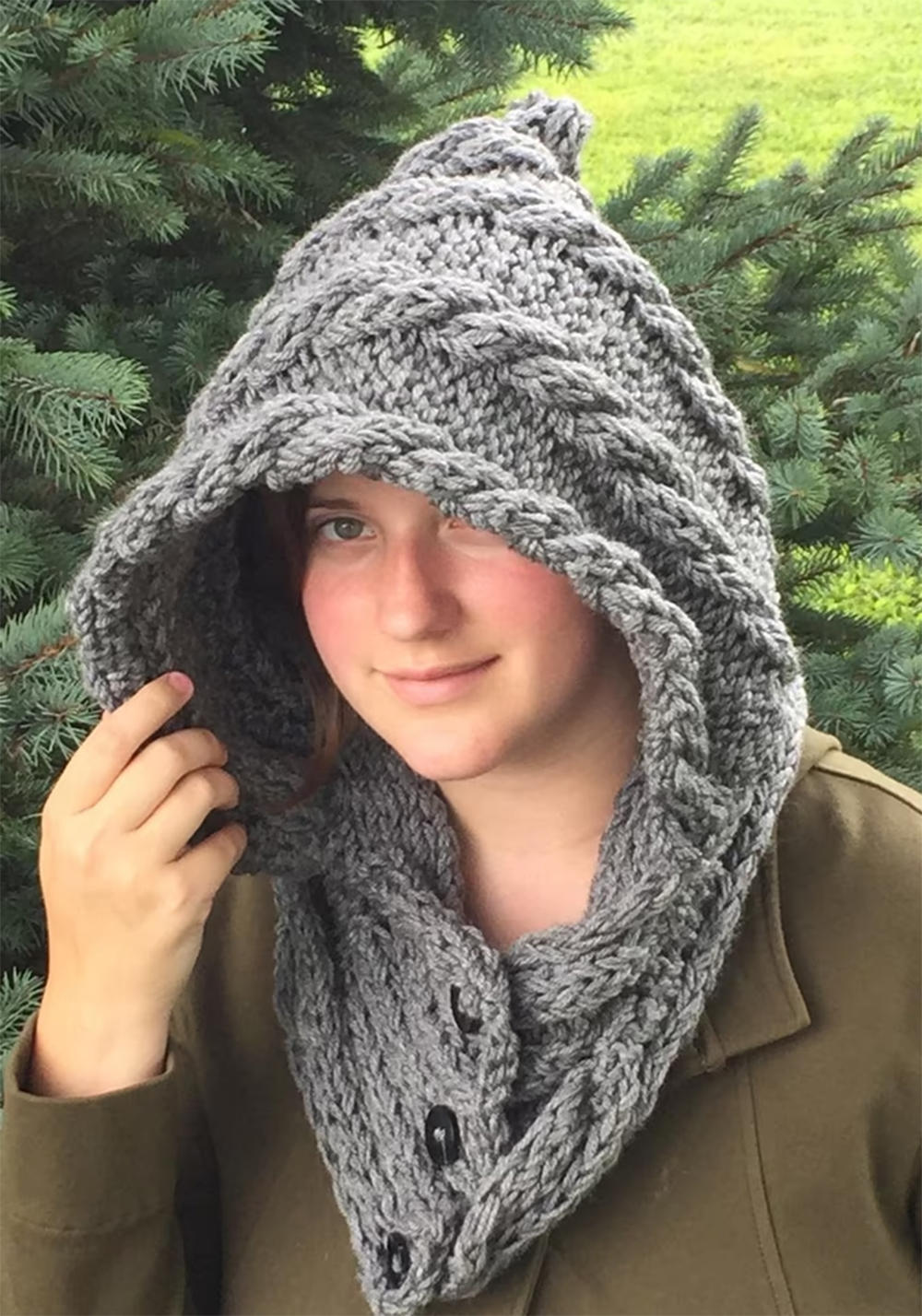 Deirdre Hooded Cowl Knitting Pattern
