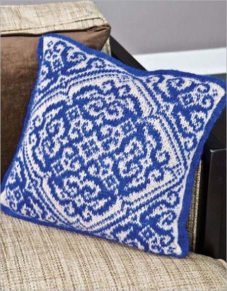 Delft Pillow Knitting Pattern and more pillow knitting patterns
