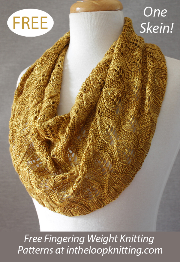 Free Delicate Foliage Cowl One Skein Knitting Pattern