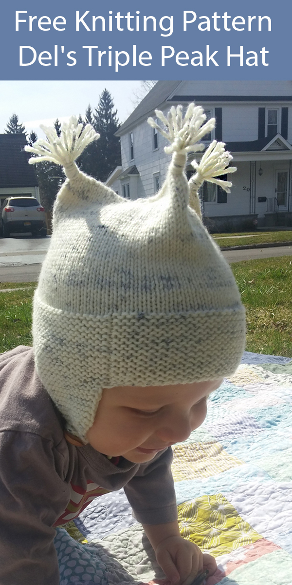 Free Knitting Pattern for Del's Triple Peak Hat