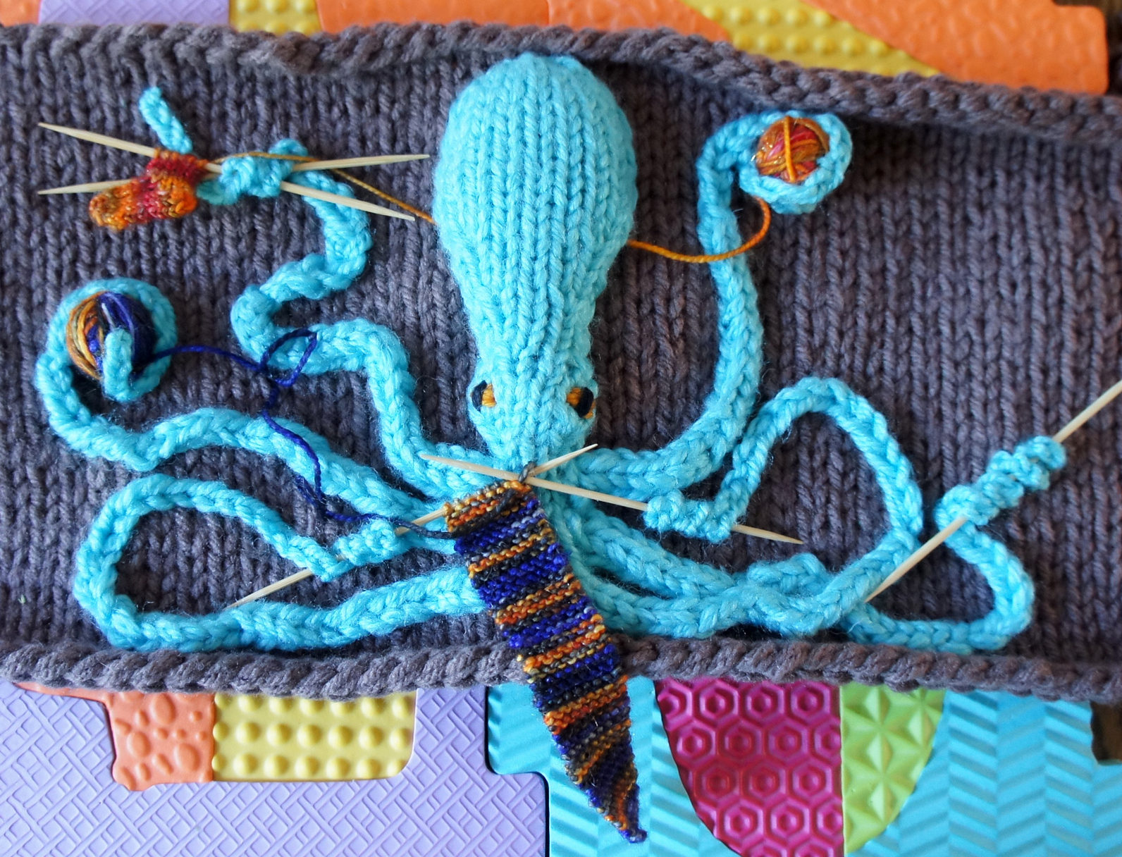 Free Knitting Pattern for Demi Octopus
