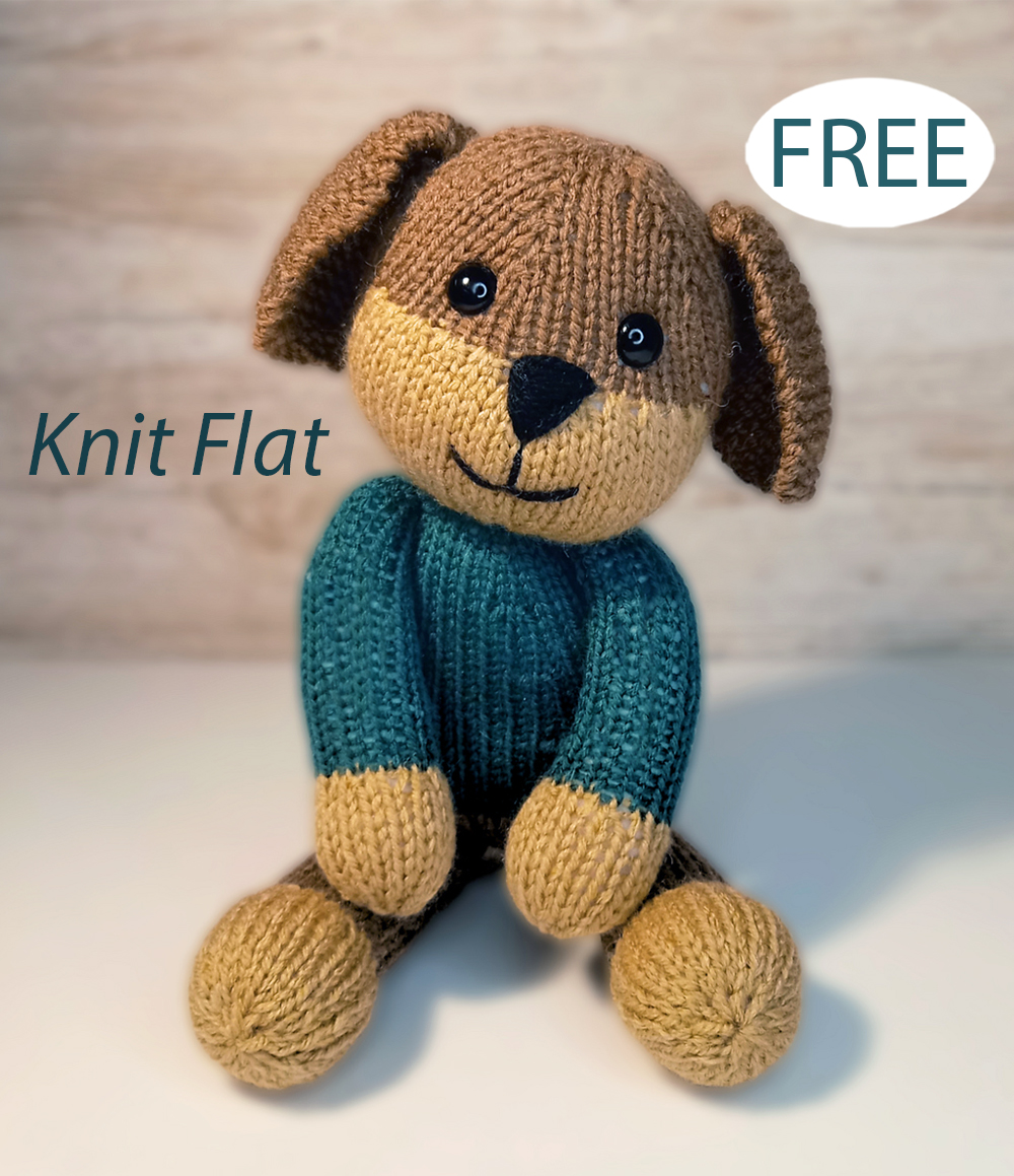 Free Dennis Dog Knitting Pattern Knit Flat