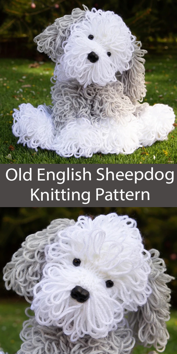 Dog Knitting Pattern Old English Sheep Dog