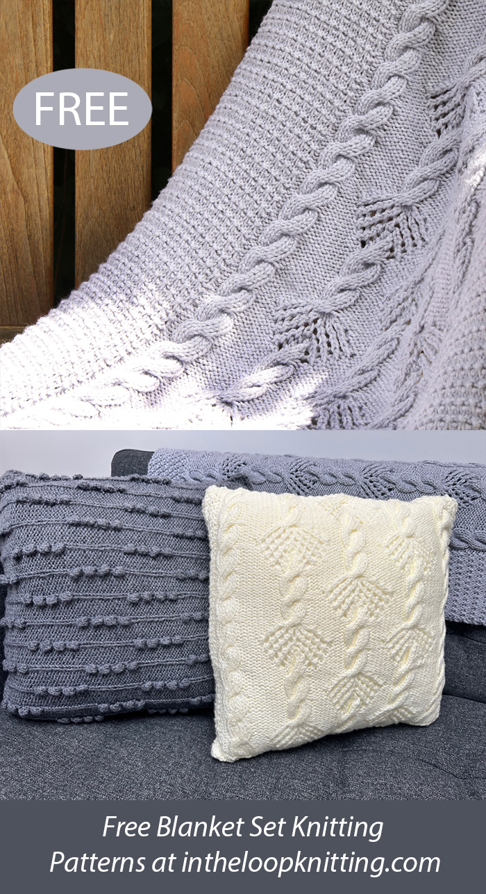 Free Derwent Throw and Cushions Set Knitting Pattern