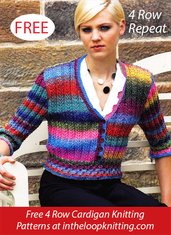 Free Woman’s Noro Cardigan Knitting Pattern