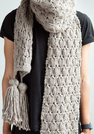 Free Knitting Pattern for Dew Drop Super Scarf