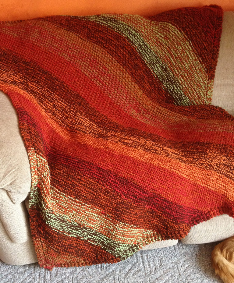 Free Knitting Pattern for Diagonal Afghan