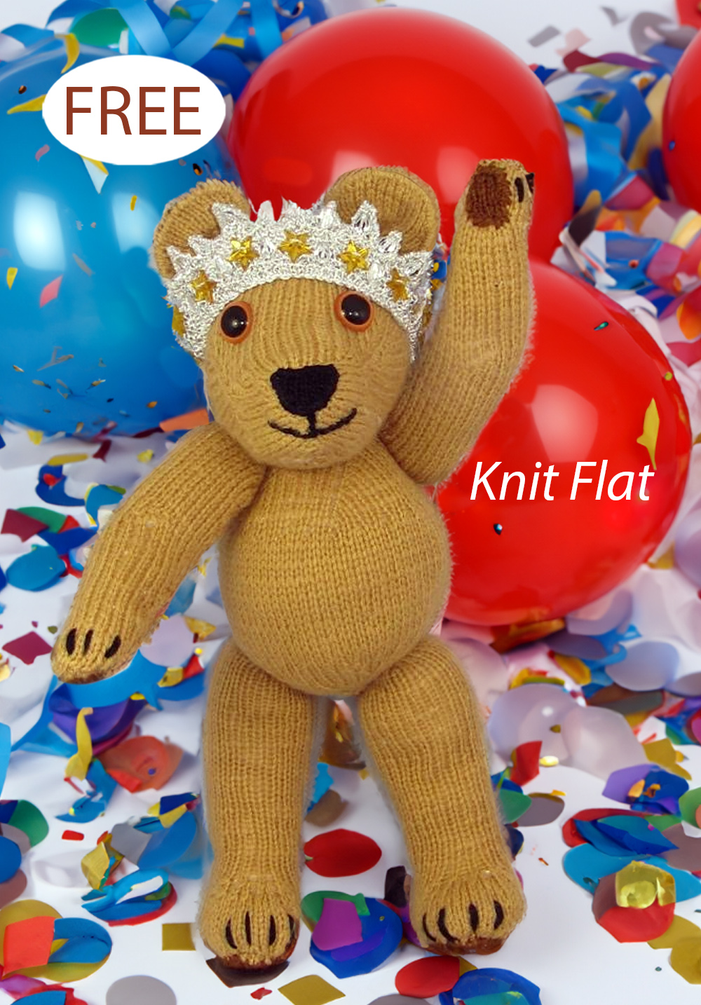 Celebration Teddy Bear Knitting Pattern