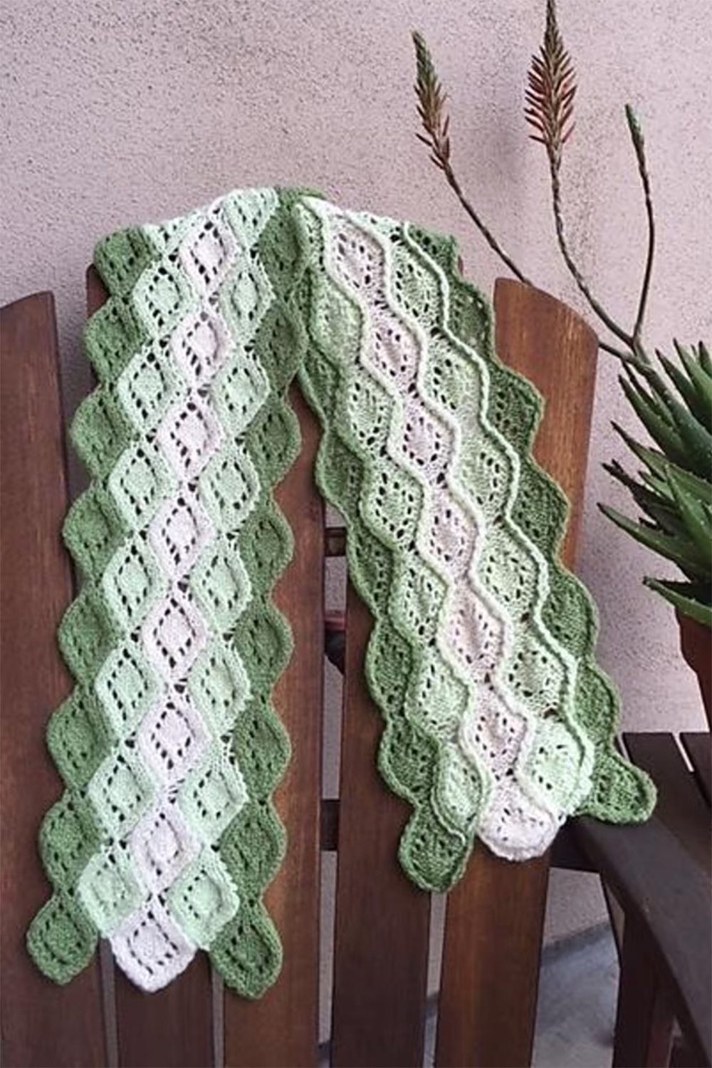 Diamond Lace Scarf Free Knitting Pattern
