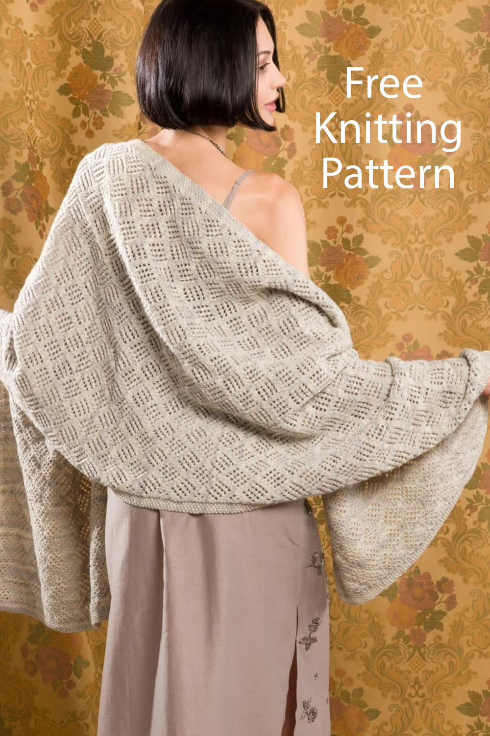 Free Diamond Lattice Lace Wrap Knitting Pattern