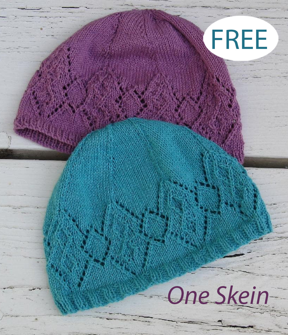 Free Knitting Pattern for Diamond Twist Hat