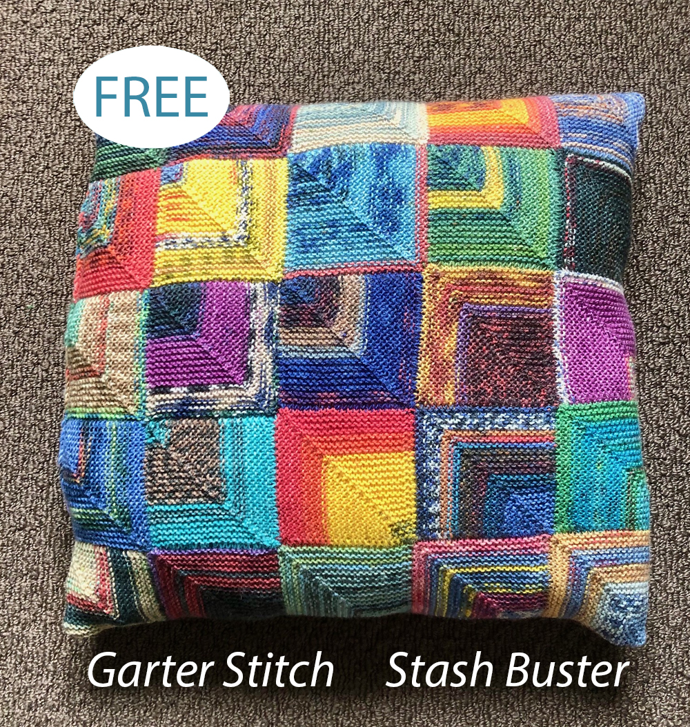 Free Diamonds are Forever Cushion Knitting Patterns Stash Buster