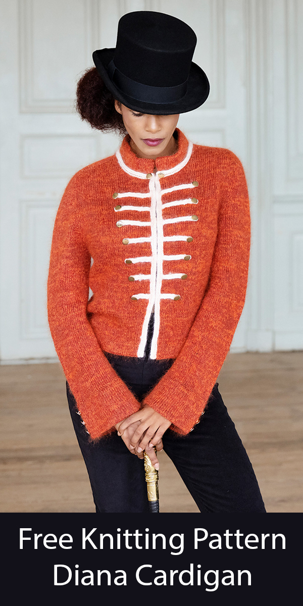 Free Diana Cardigan Knitting Pattern Steampunk Costume