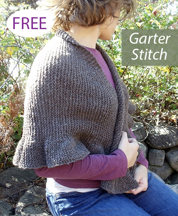 Garter Stitch Dimpsey Shawl Knitting Pattern 