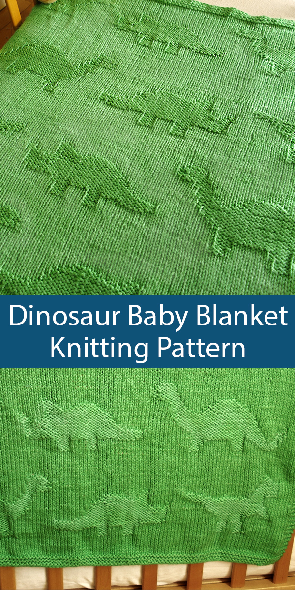 Knitting Pattern for Dinosaur Baby Blanket