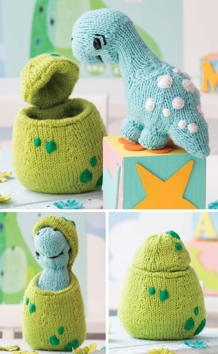 Knitting Pattern for Dinosaur Hatchling